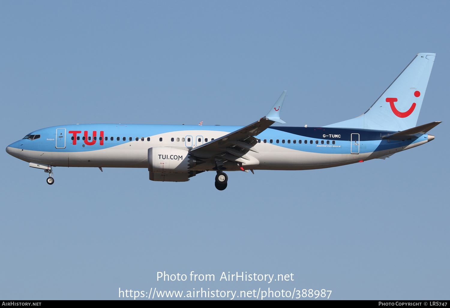 Aircraft Photo of G-TUMC | Boeing 737-8 Max 8 | TUI | AirHistory.net #388987