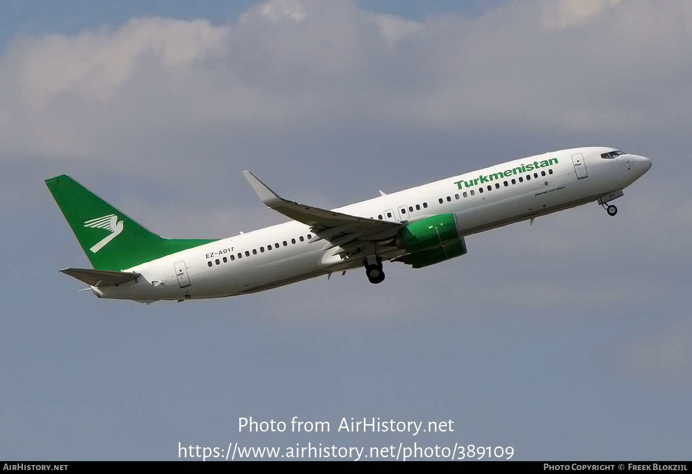 Aircraft Photo of EZ-A017 | Boeing 737-82K | Turkmenistan Airlines | AirHistory.net #389109