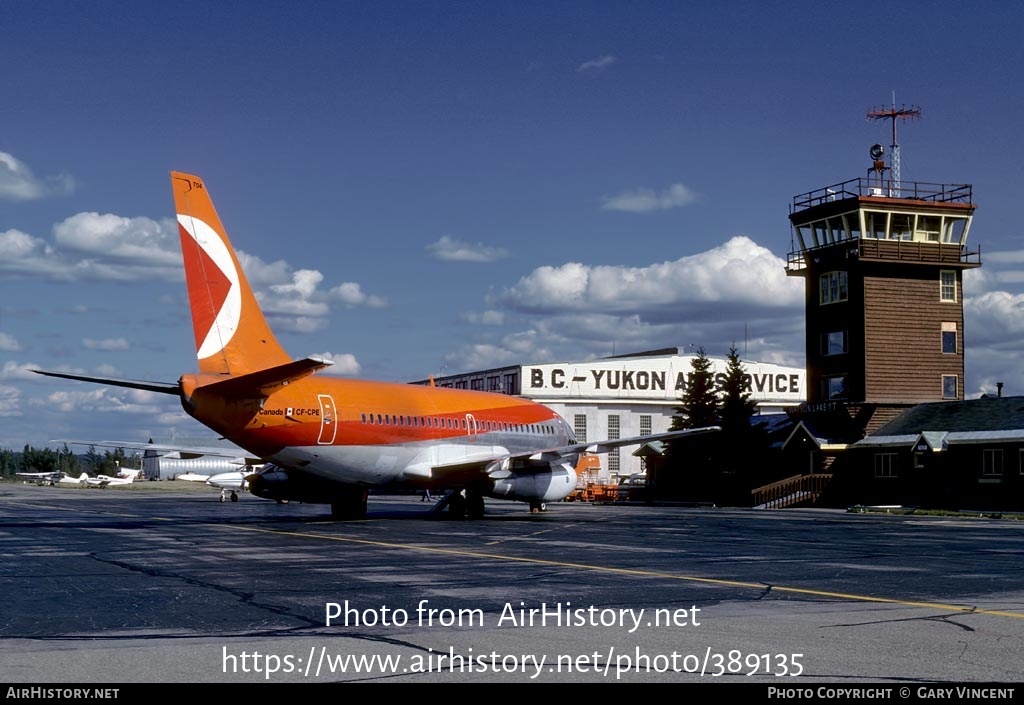 Aircraft Photo of CF-CPE | Boeing 737-217 | CP Air | AirHistory.net #389135