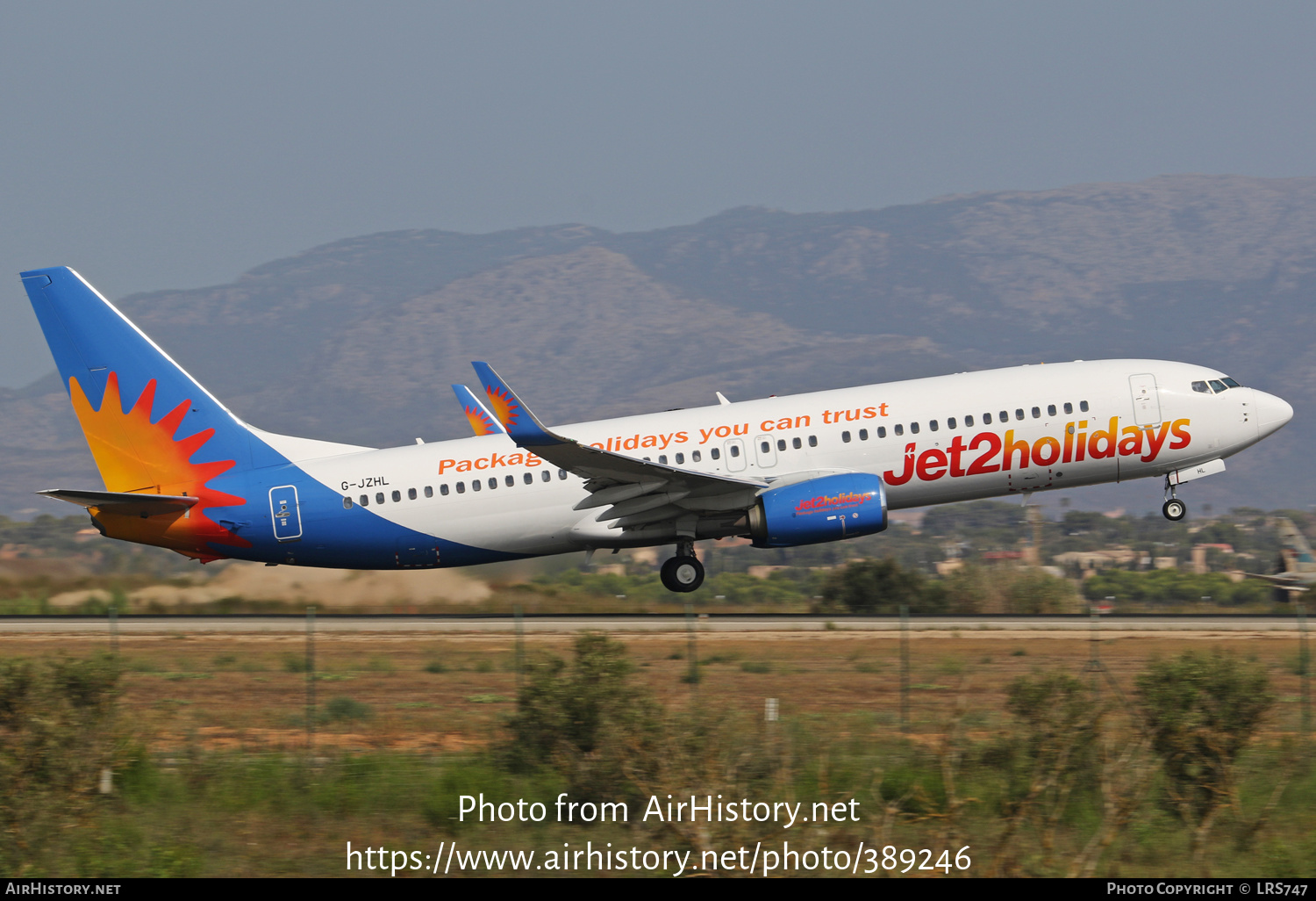 Aircraft Photo of G-JZHL | Boeing 737-800 | Jet2 Holidays | AirHistory.net #389246