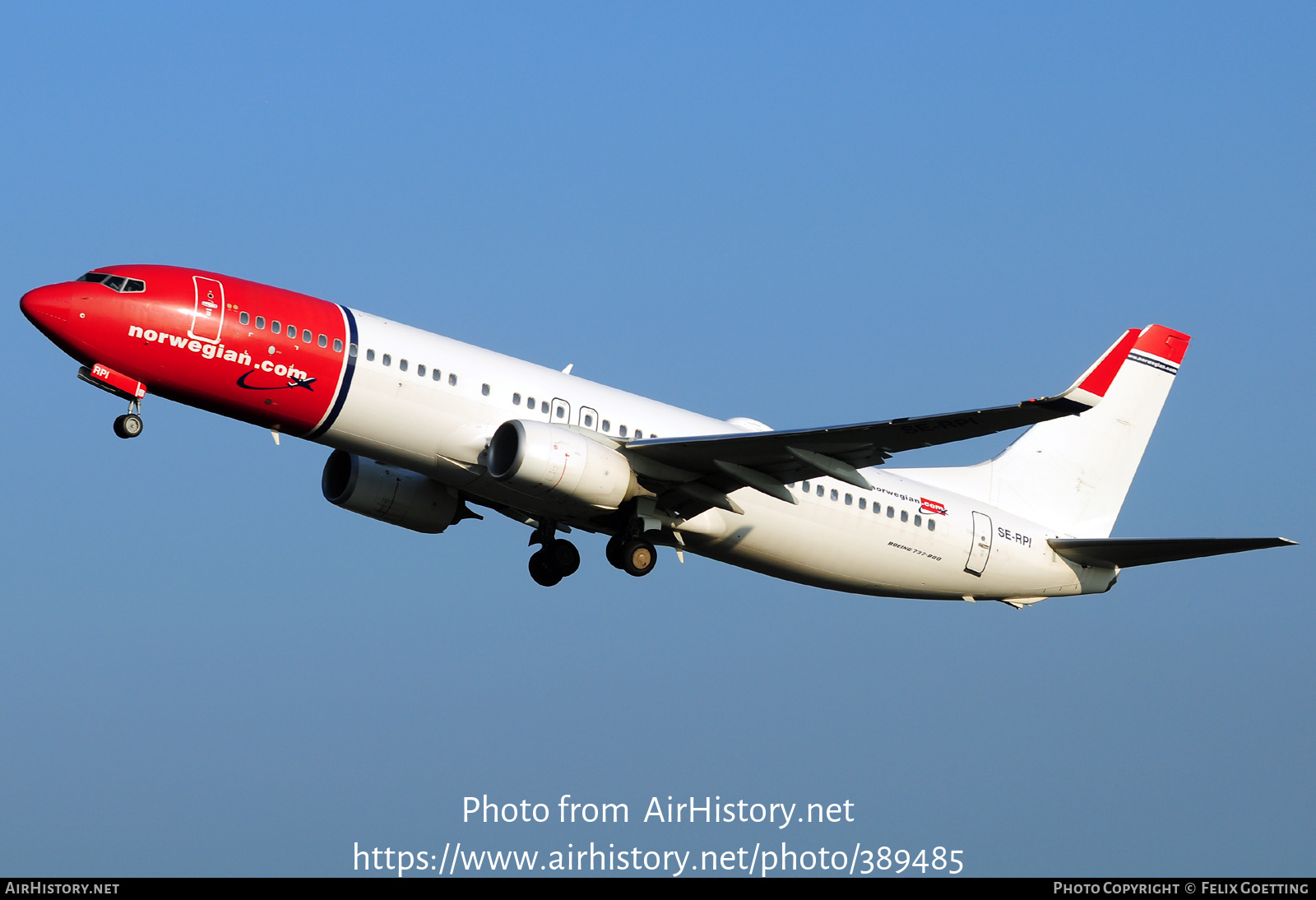 Aircraft Photo of SE-RPI | Boeing 737-8JP | Norwegian | AirHistory.net #389485