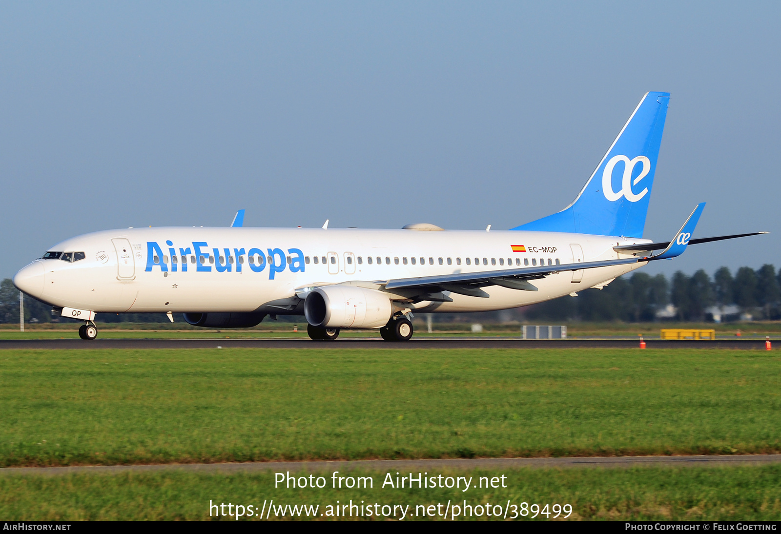 Aircraft Photo of EC-MQP | Boeing 737-800 | Air Europa | AirHistory.net #389499