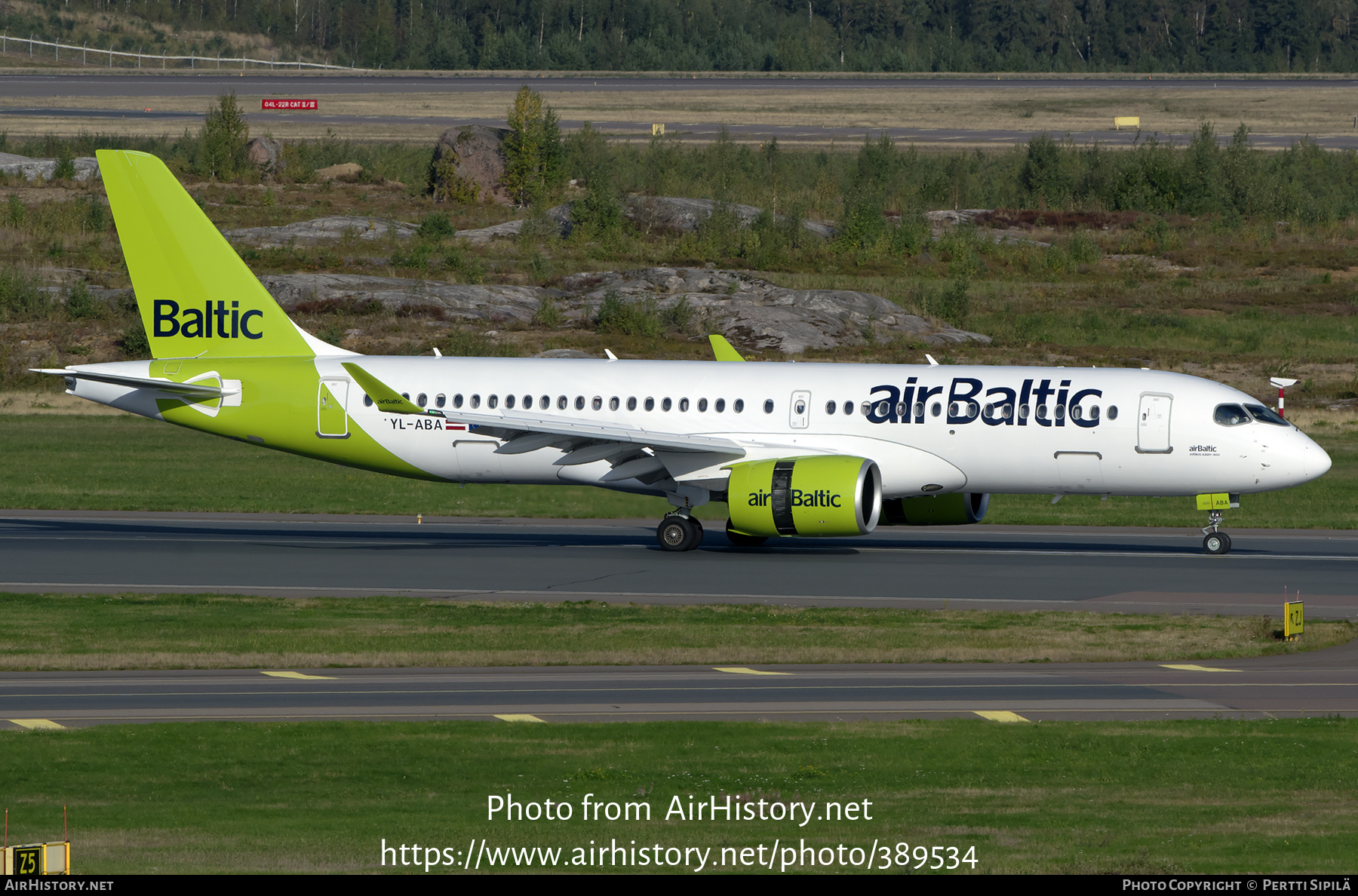 Aircraft Photo of YL-ABA | Airbus A220-371 (BD-500-1A11) | AirBaltic | AirHistory.net #389534