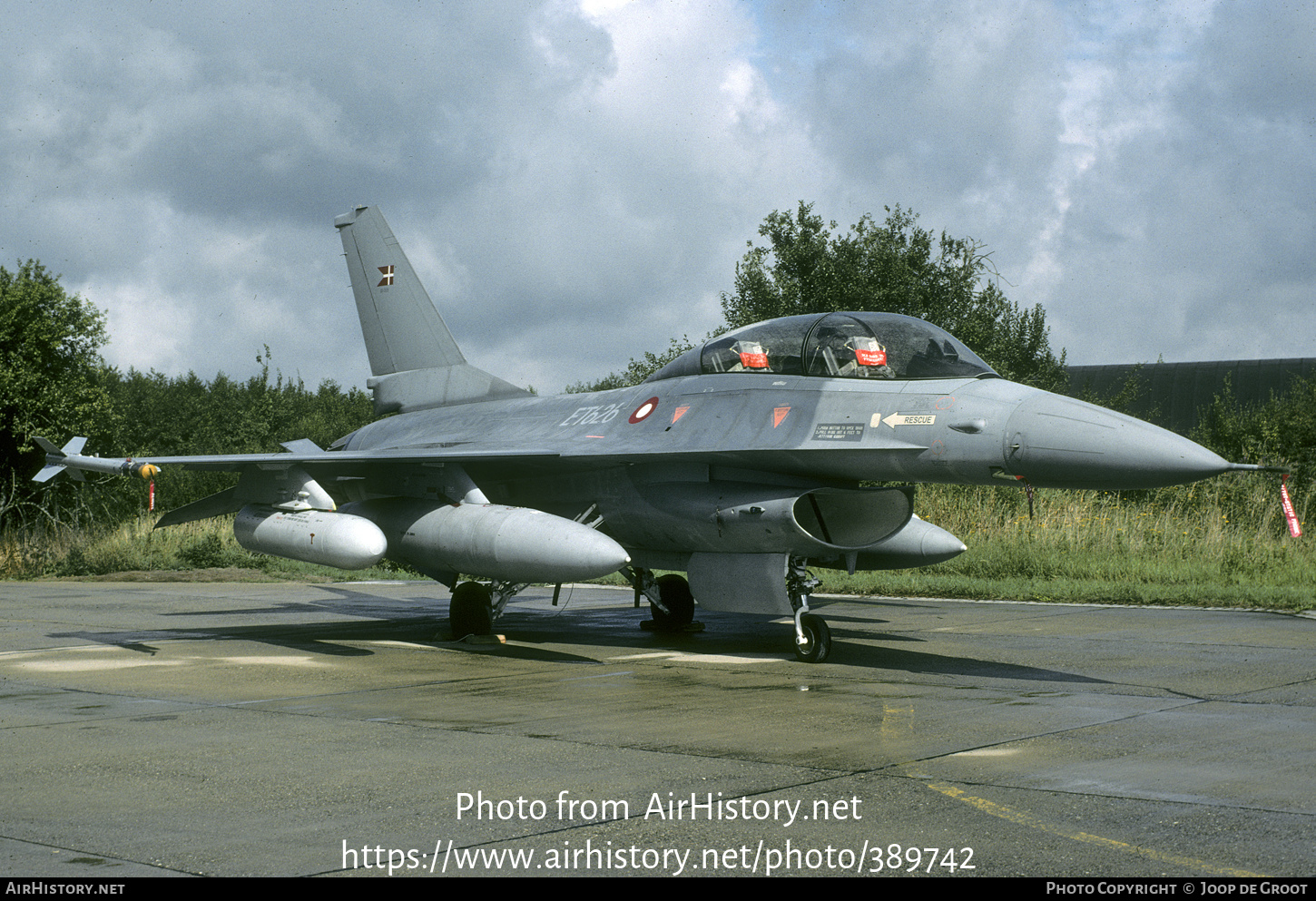 Aircraft Photo of ET-626 | General Dynamics F-16B Fighting Falcon | Denmark - Air Force | AirHistory.net #389742