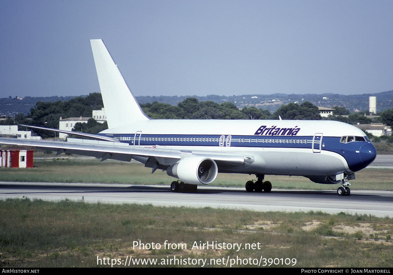 Aircraft Photo of G-BNAX | Boeing 767-205 | Britannia Airways | AirHistory.net #390109