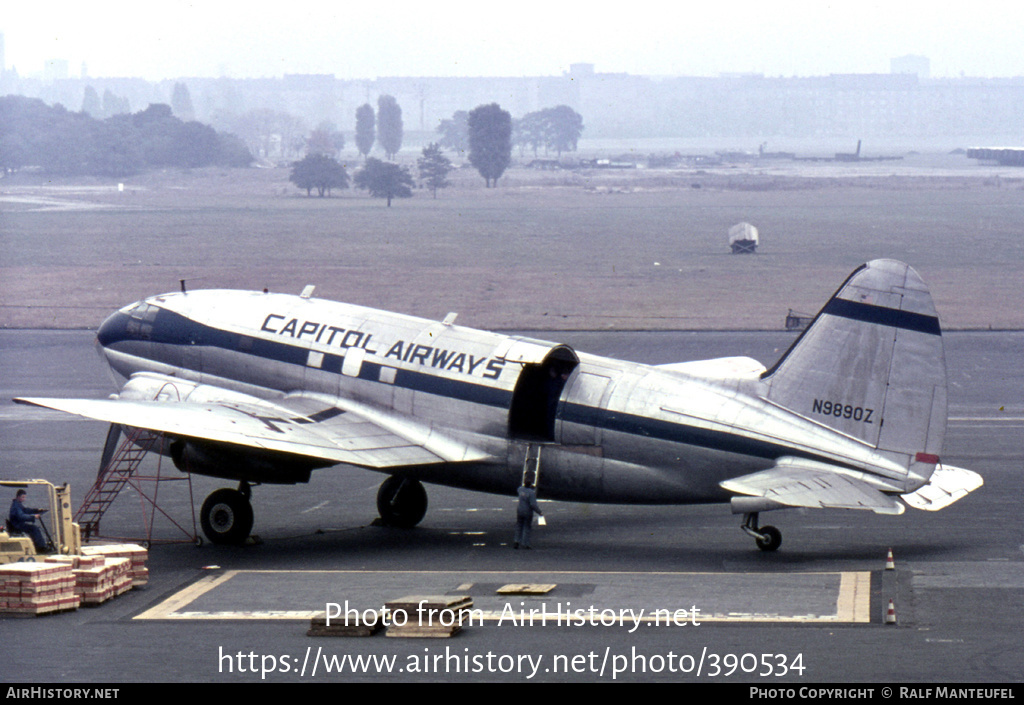 Aircraft Photo of N9890Z | Curtiss C-46D Commando | Capitol Airways | AirHistory.net #390534