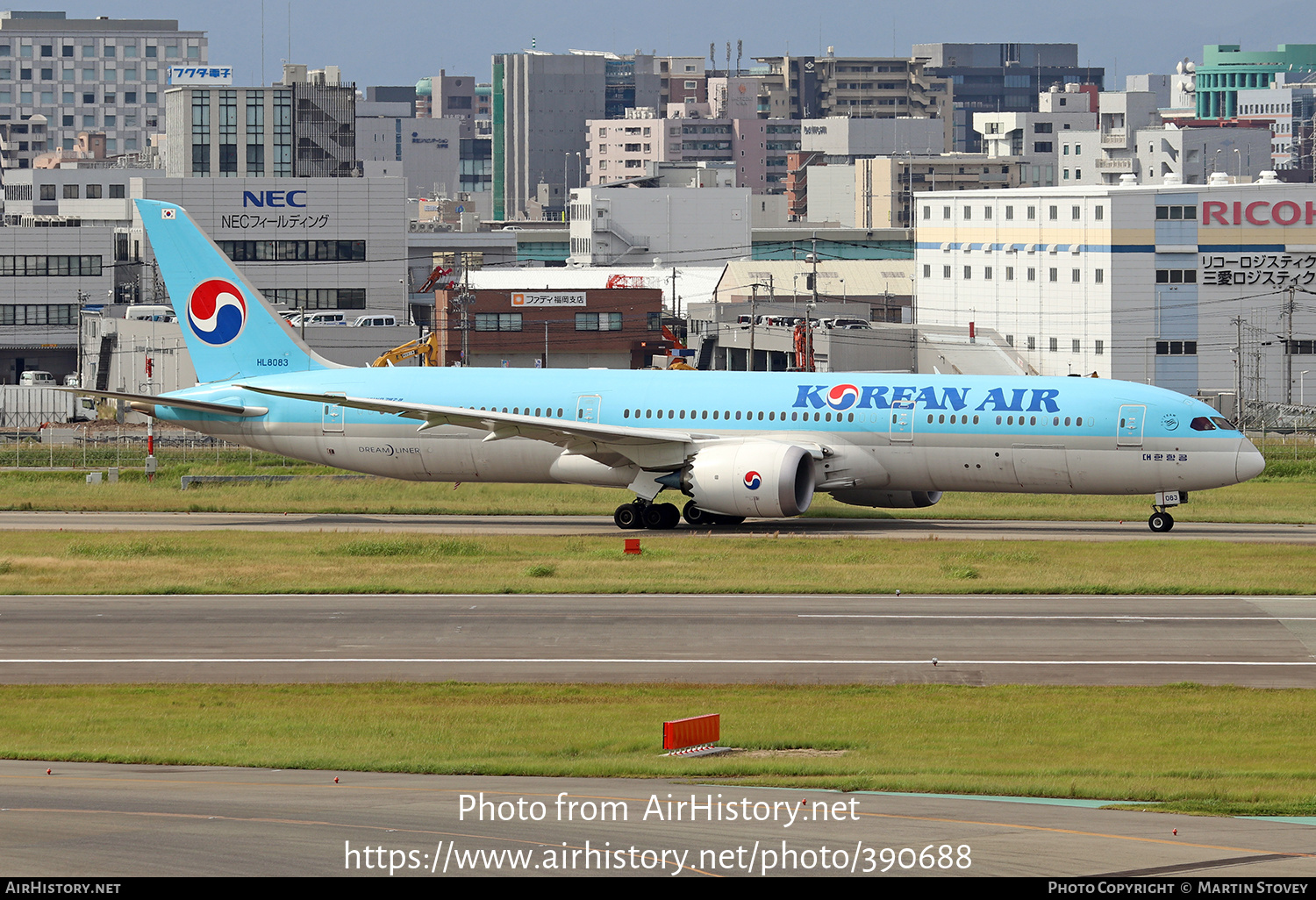 Aircraft Photo of HL8083 | Boeing 787-9 Dreamliner | Korean Air | AirHistory.net #390688