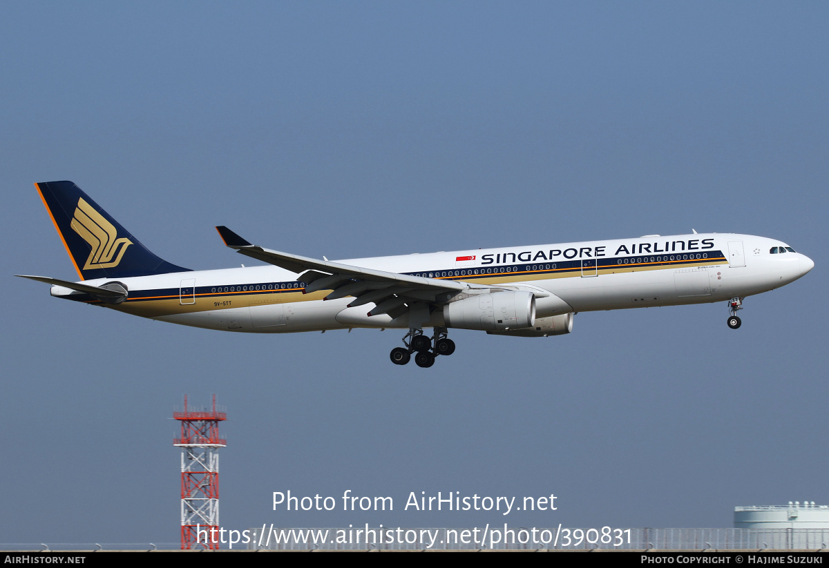 Aircraft Photo of 9V-STT | Airbus A330-343E | Singapore Airlines | AirHistory.net #390831