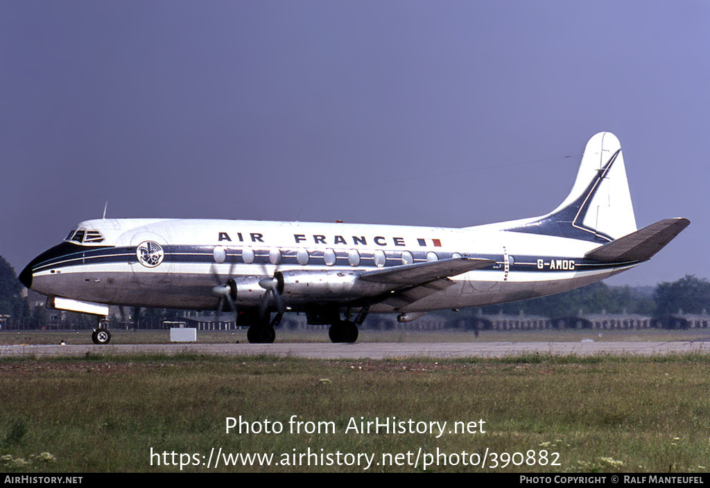 Aircraft Photo of G-AMOC | Vickers 701 Viscount | Air France | AirHistory.net #390882