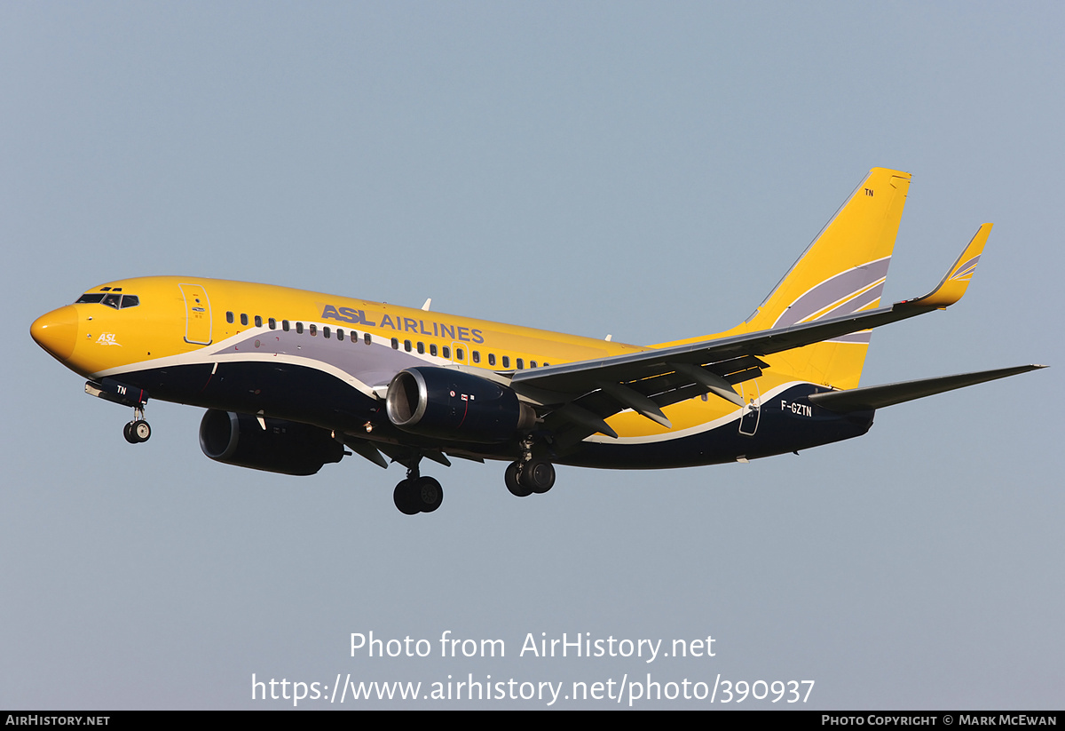 Aircraft Photo of F-GZTN | Boeing 737-73S | ASL Airlines | AirHistory.net #390937