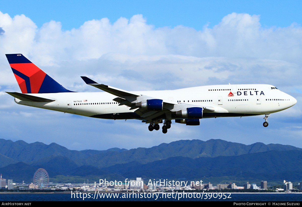 Aircraft Photo of N674US | Boeing 747-451 | Delta Air Lines | AirHistory.net #390952