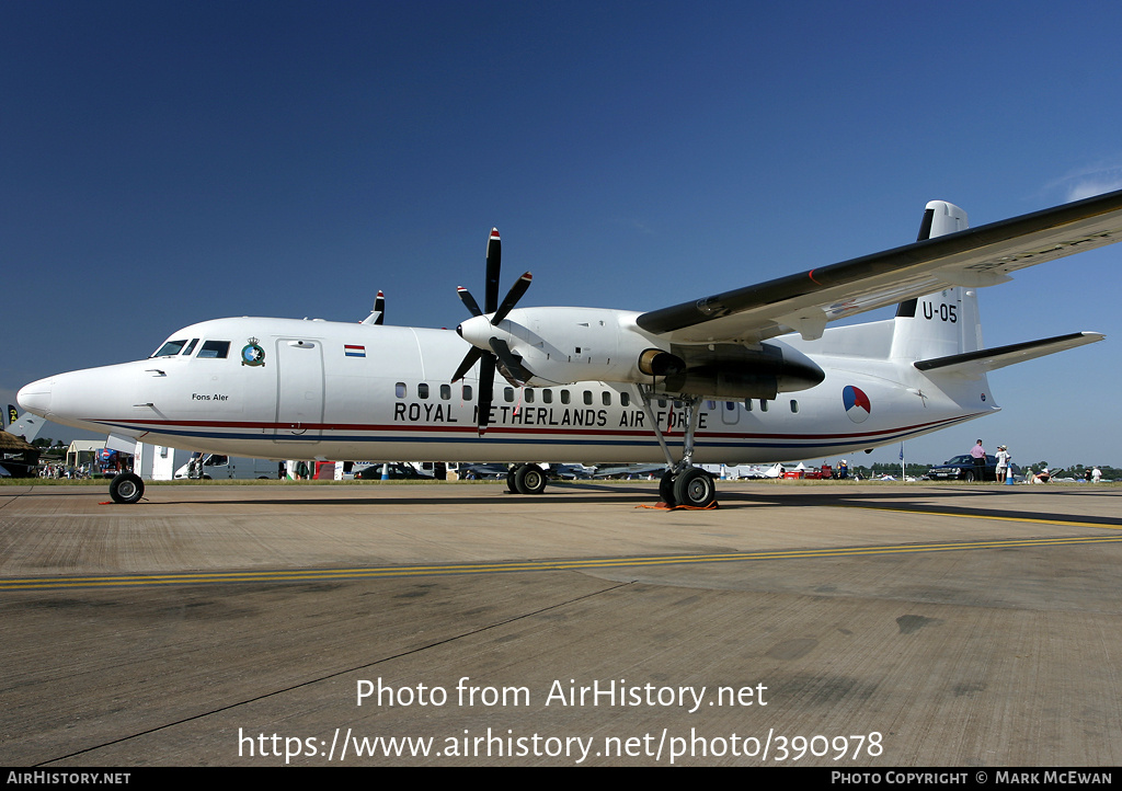 Aircraft Photo of U-05 | Fokker 50 | Netherlands - Air Force | AirHistory.net #390978