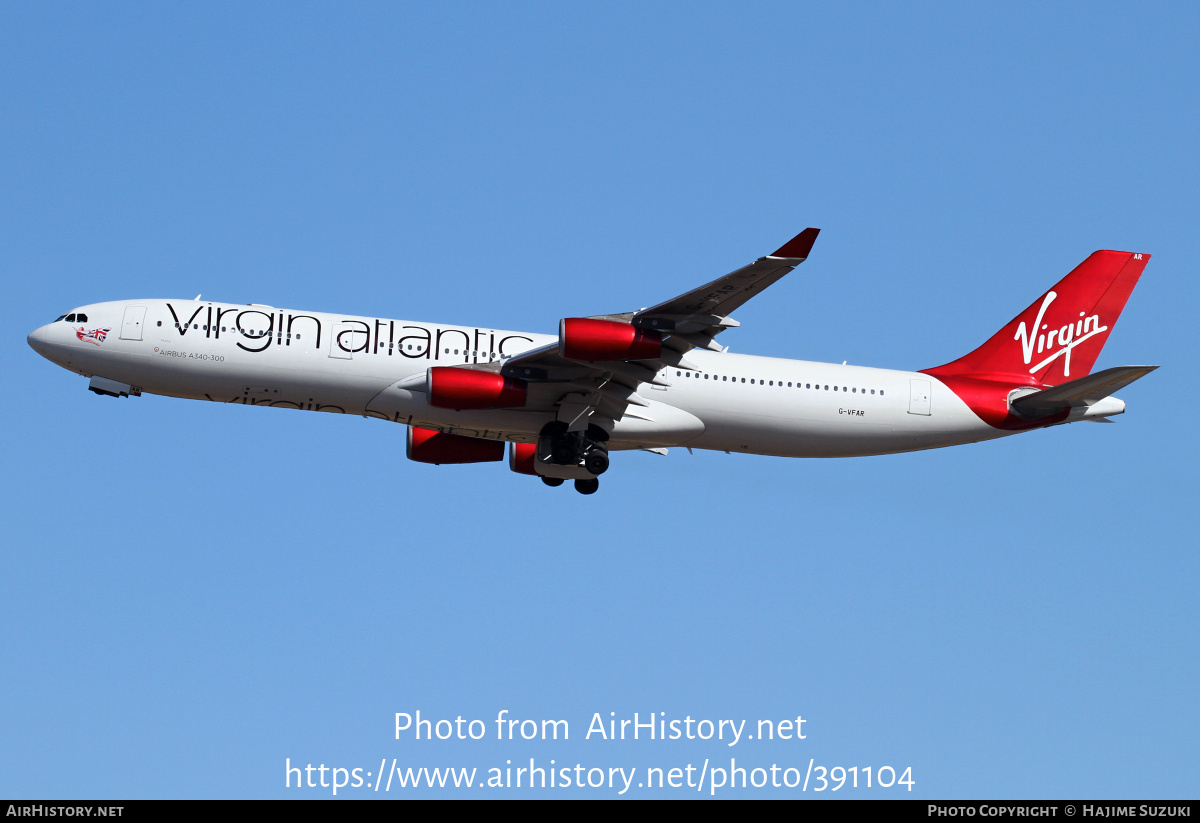 Aircraft Photo of G-VFAR | Airbus A340-313 | Virgin Atlantic Airways | AirHistory.net #391104