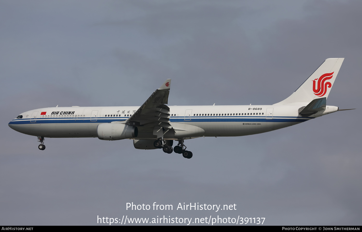 Aircraft Photo of B-8689 | Airbus A330-343E | Air China | AirHistory.net #391137