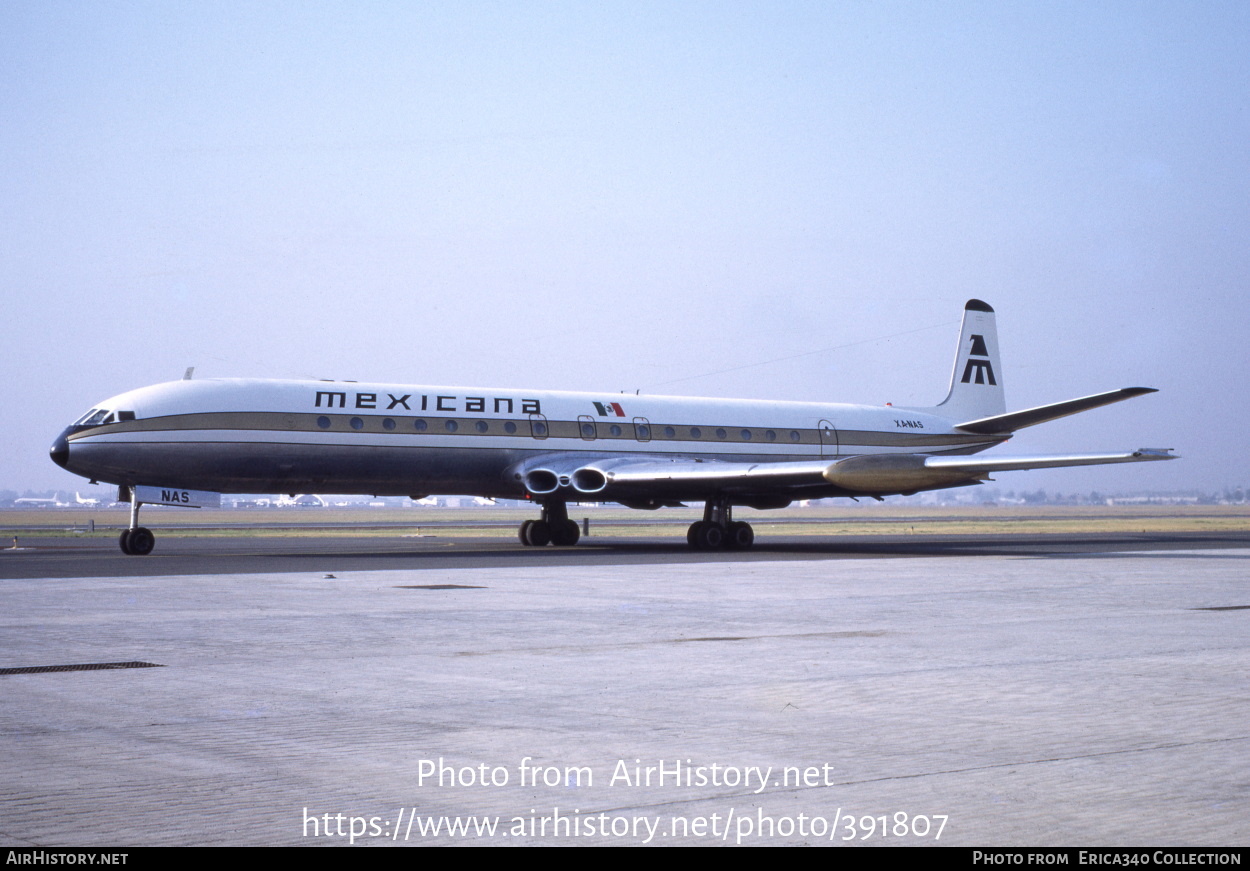 Aircraft Photo of XA-NAS | De Havilland D.H. 106 Comet 4C | Mexicana |  AirHistory.net #391807