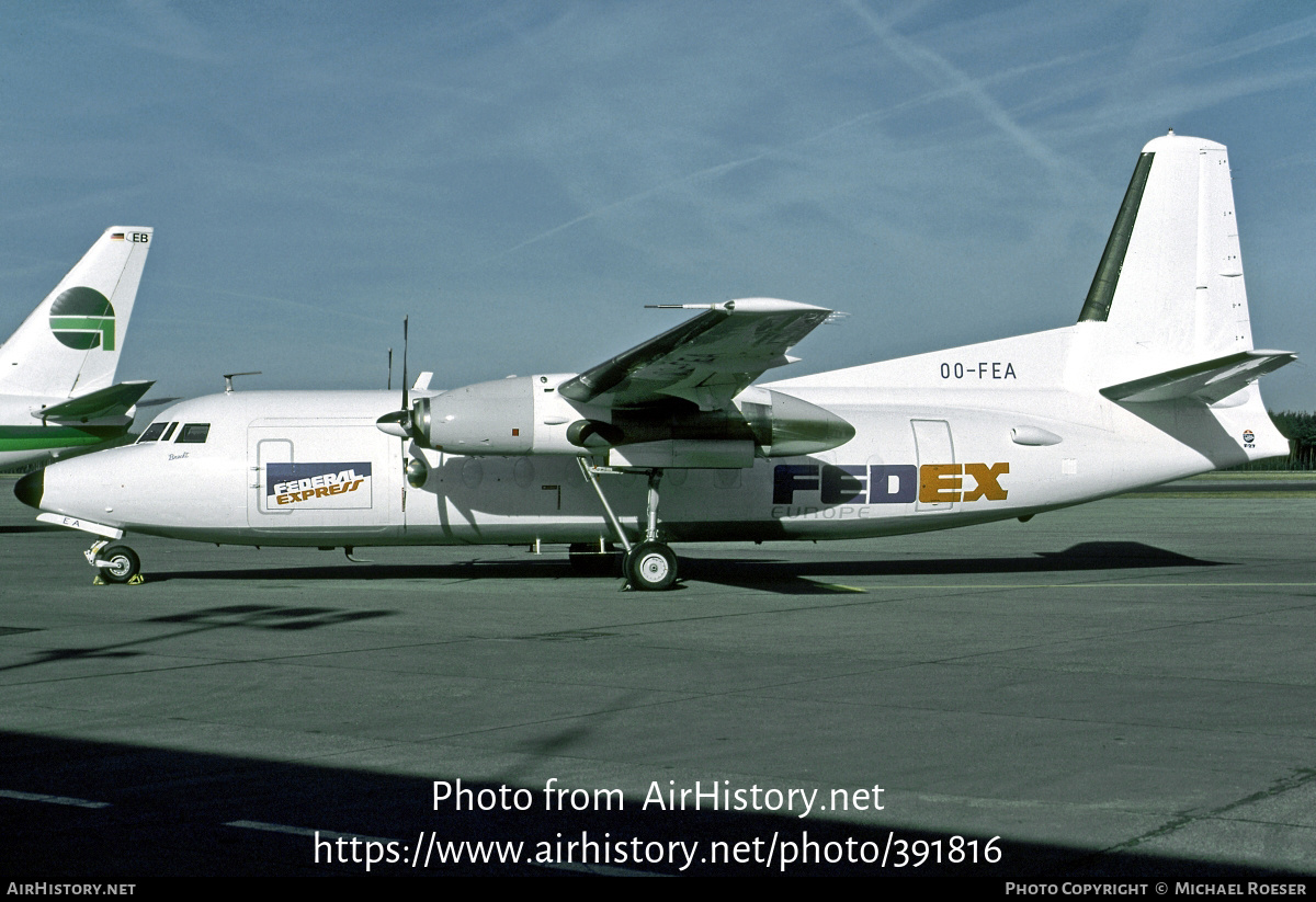 Aircraft Photo of OO-FEA | Fokker F27-600 Friendship | Fedex - Federal Express Europe | AirHistory.net #391816