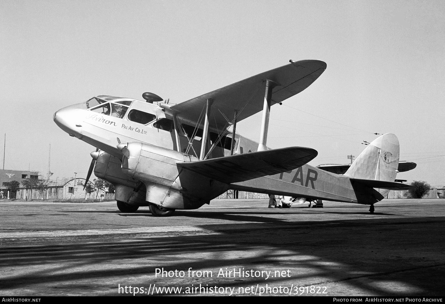 Aircraft Photo of VQ-PAR | De Havilland D.H. 89A Dragon Rapide | Aviron - Palestine Aviation Company | AirHistory.net #391822