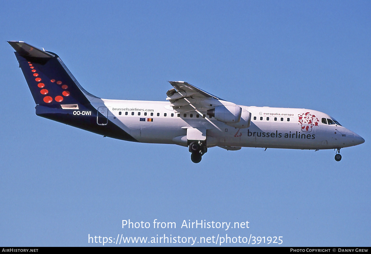 Aircraft Photo of OO-DWI | British Aerospace Avro 146-RJ100 | Brussels Airlines | AirHistory.net #391925