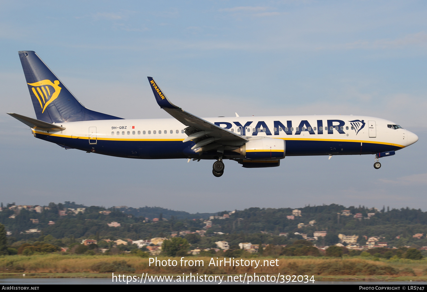 Aircraft Photo of 9H-QBZ | Boeing 737-8AS | Ryanair | AirHistory.net #392034