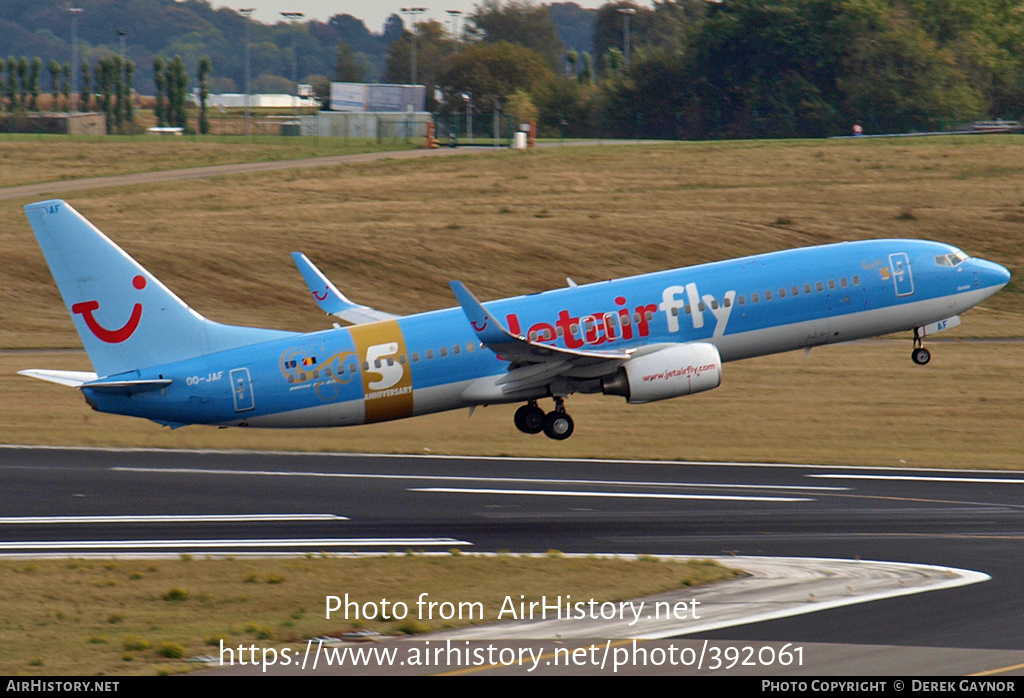 Aircraft Photo of OO-JAF | Boeing 737-8K5 | Jetairfly | AirHistory.net #392061