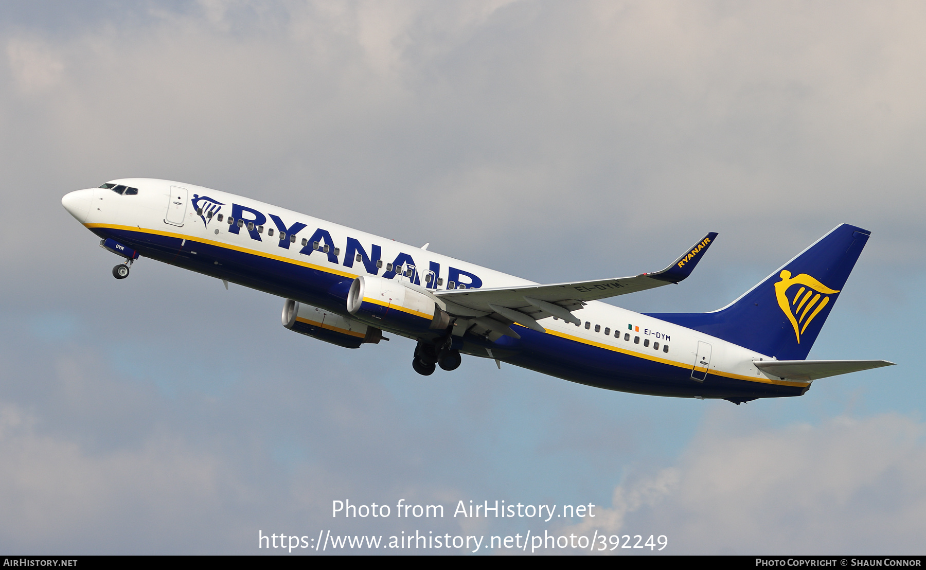 Aircraft Photo of EI-DYM | Boeing 737-8AS | Ryanair | AirHistory.net #392249