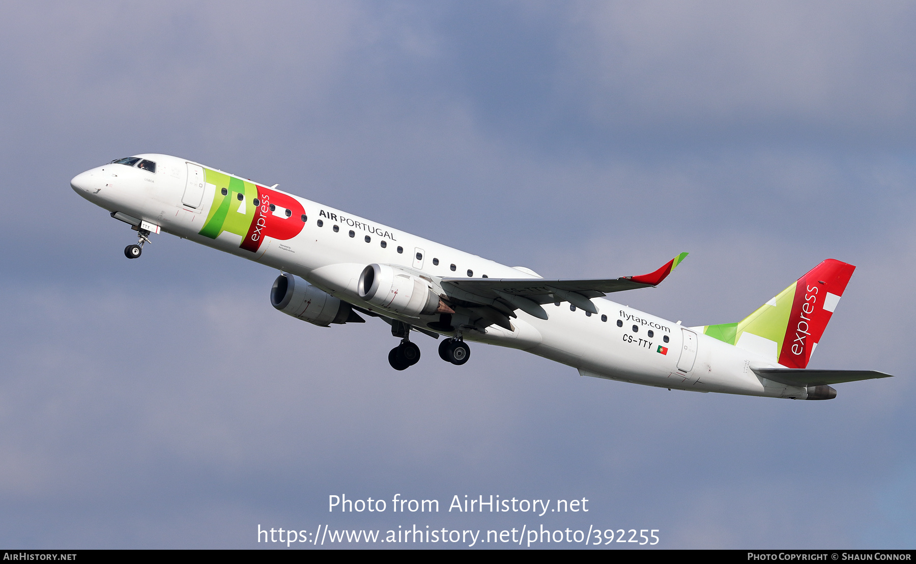 Aircraft Photo of CS-TTY | Embraer 195AR (ERJ-190-200IGW) | TAP Air Portugal Express | AirHistory.net #392255