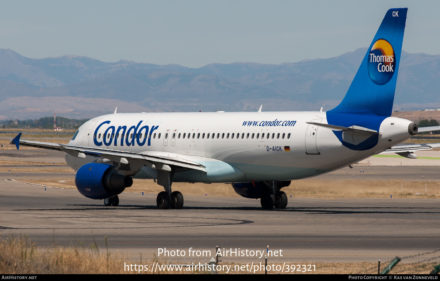 Aircraft Photo of D-AICK | Airbus A320-212 | Condor Berlin | AirHistory.net #392321