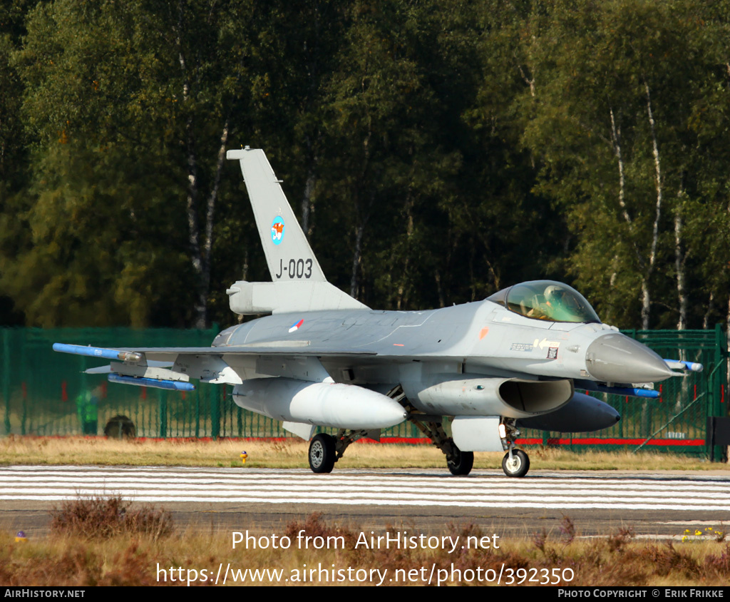 Aircraft Photo of J-003 | General Dynamics F-16AM Fighting Falcon | Netherlands - Air Force | AirHistory.net #392350