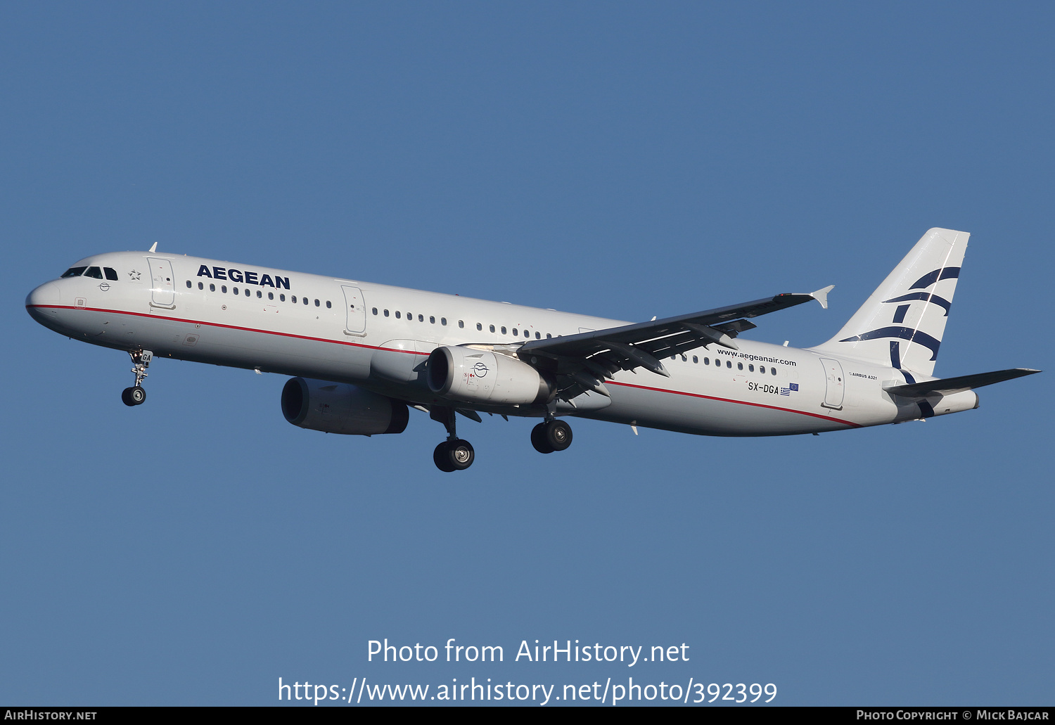 Aircraft Photo of SX-DGA | Airbus A321-231 | Aegean Airlines | AirHistory.net #392399