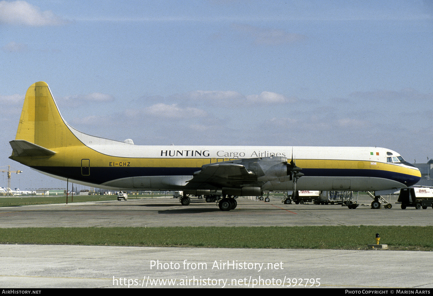 Aircraft Photo of EI-CHZ | Lockheed L-188C(F) Electra | Hunting Cargo Airlines | AirHistory.net #392795