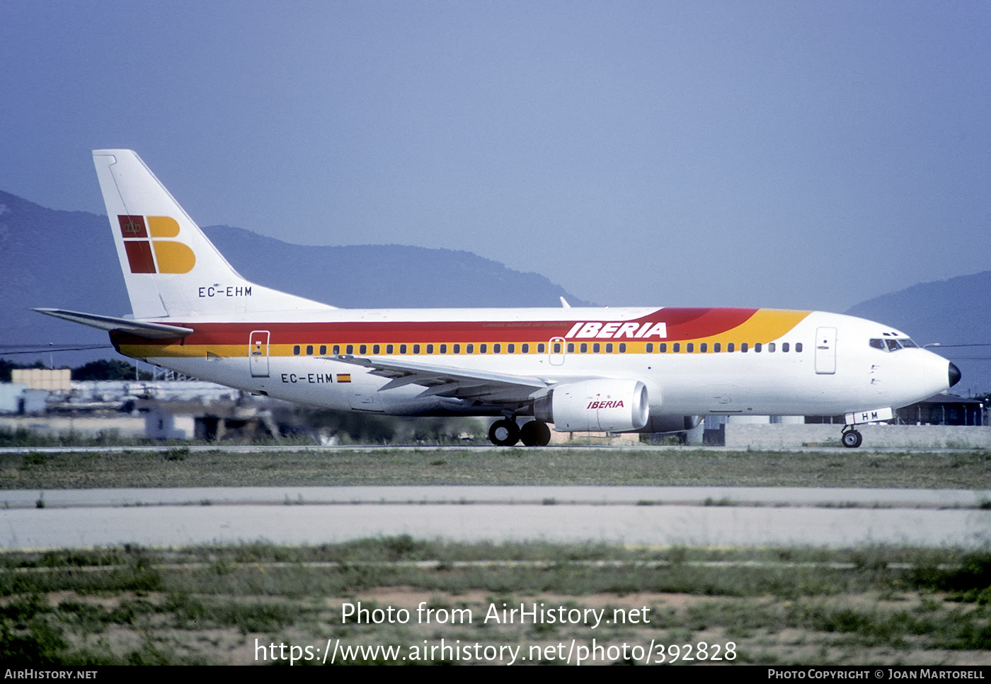 Aircraft Photo of EC-EHM | Boeing 737-3Q8 | Iberia | AirHistory.net #392828