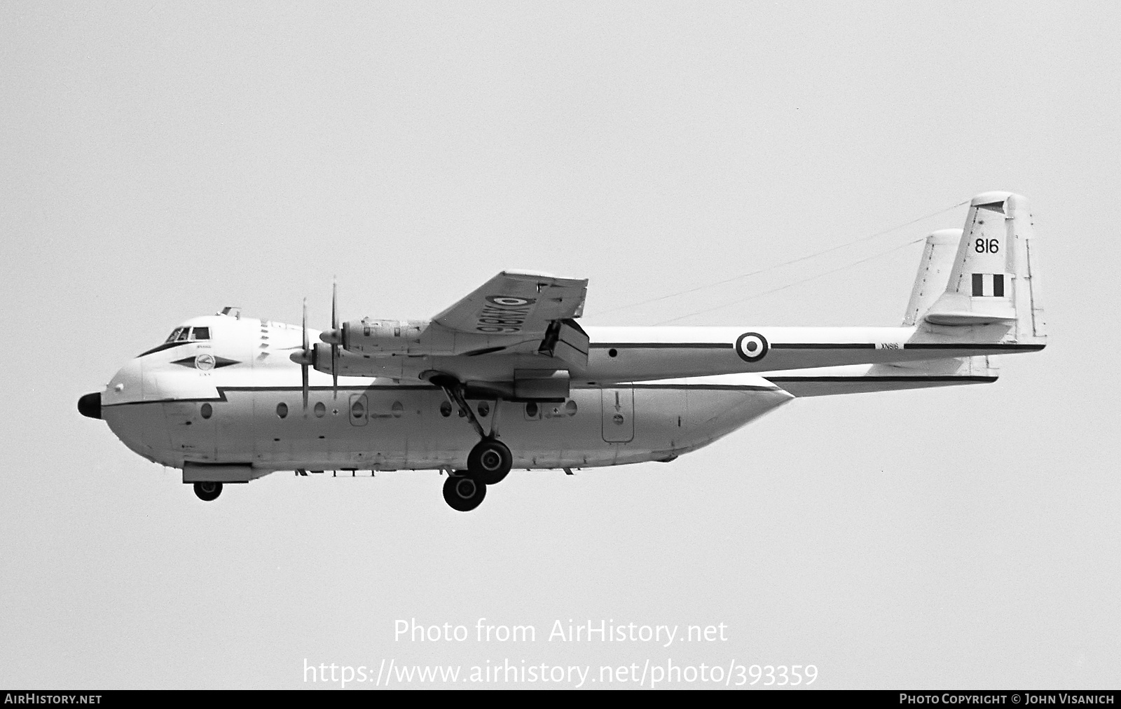 Aircraft Photo of XN816 | Armstrong Whitworth AW-660 Argosy E.1 | UK - Air Force | AirHistory.net #393359