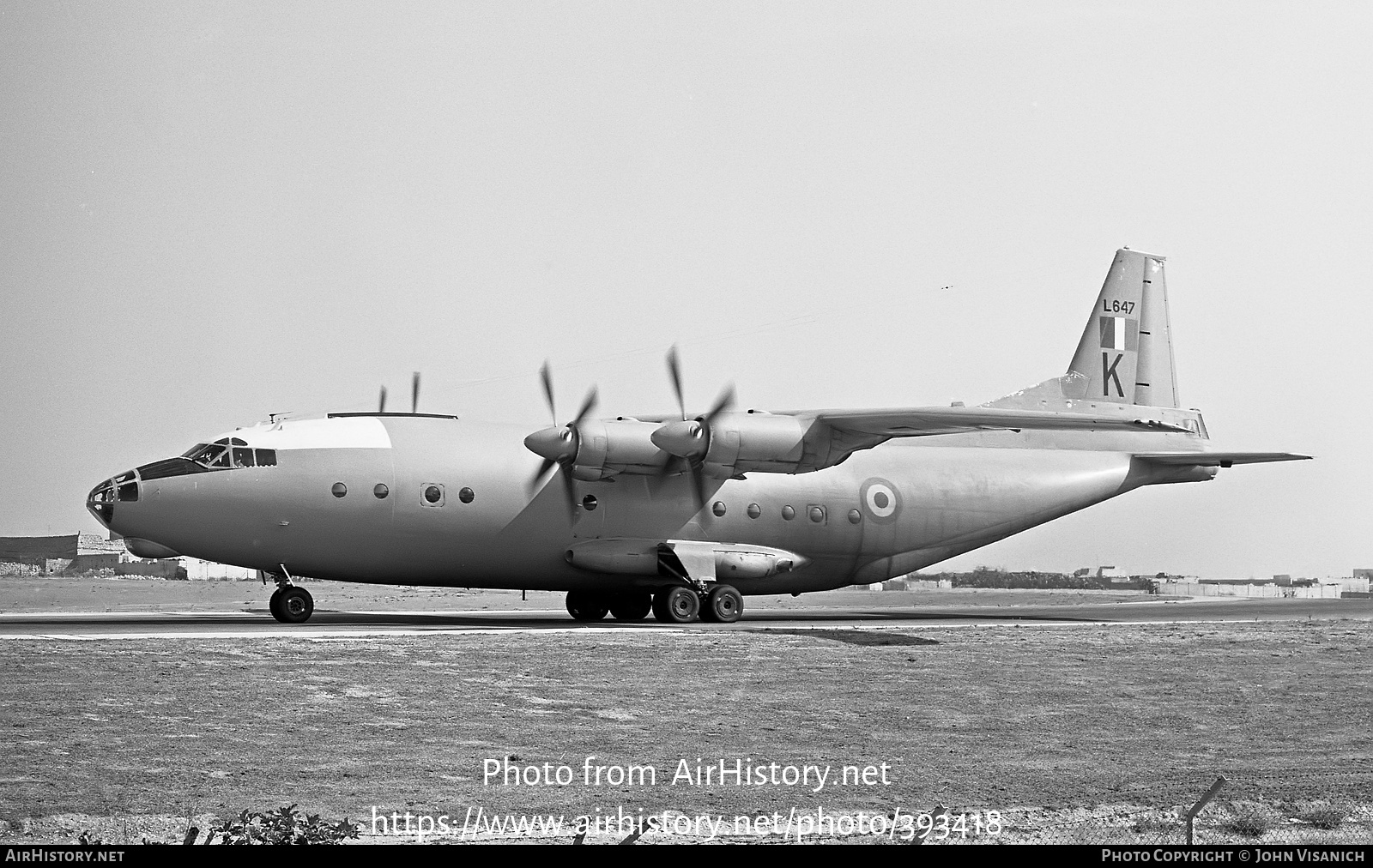 Aircraft Photo of L647 | Antonov An-12B | India - Air Force | AirHistory.net #393418