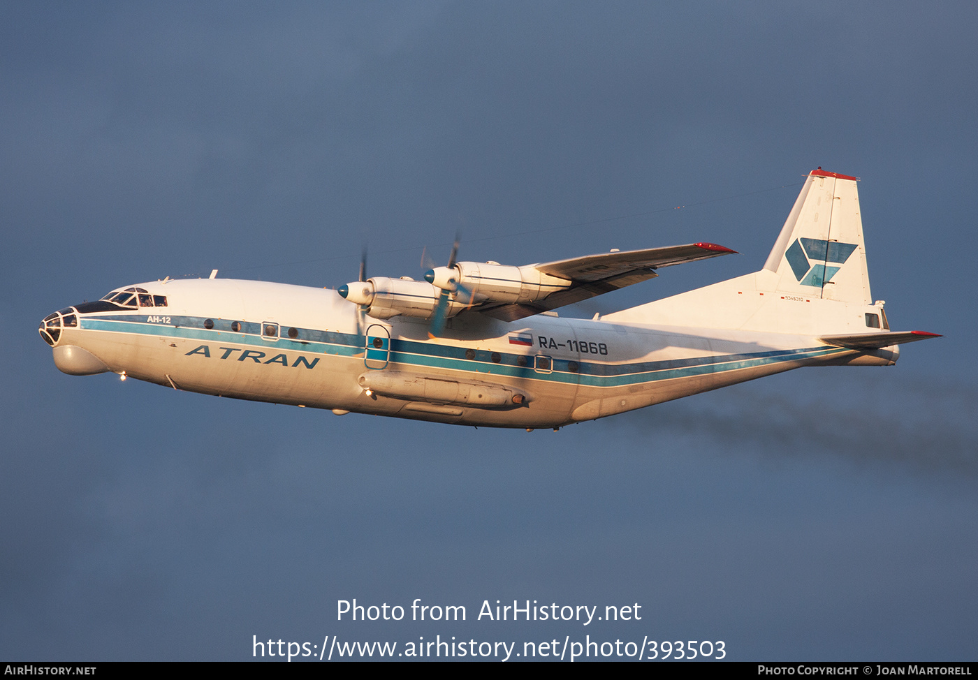 Aircraft Photo of RA-11868 | Antonov An-12BK | Atran Cargo Airlines | AirHistory.net #393503