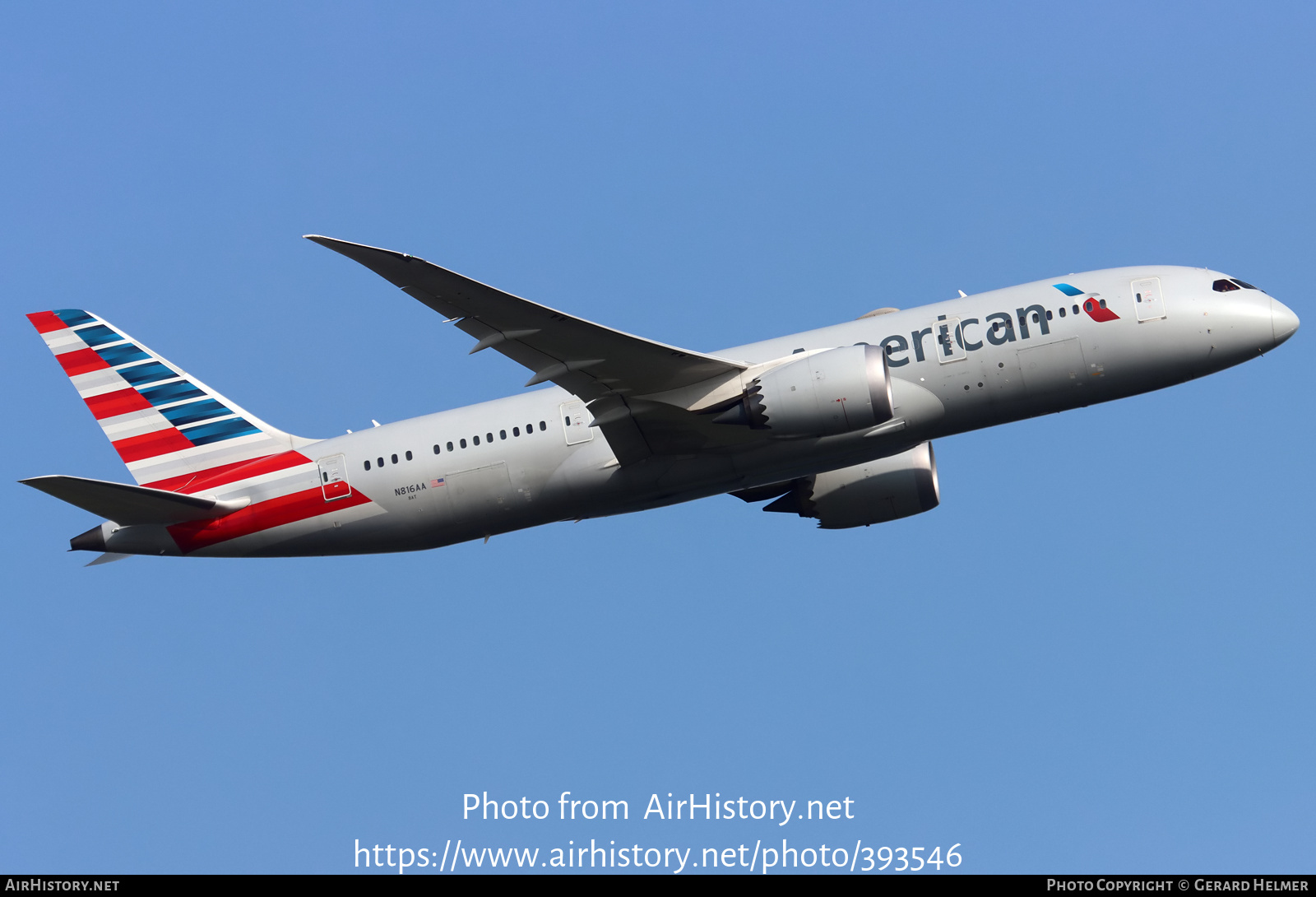 Aircraft Photo of N816AA | Boeing 787-8 Dreamliner | American Airlines | AirHistory.net #393546