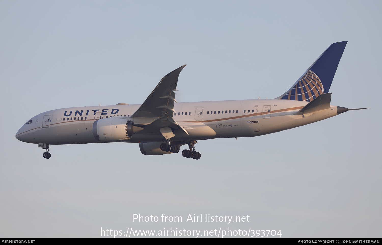 Aircraft Photo of N26909 | Boeing 787-8 Dreamliner | United Airlines | AirHistory.net #393704