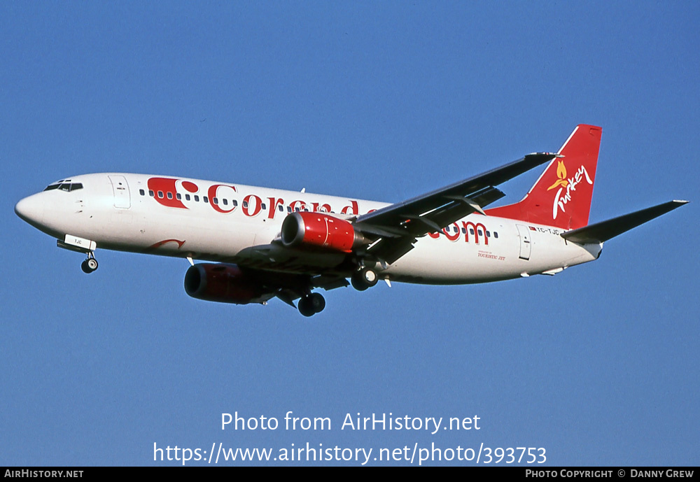 Aircraft Photo of TC-TJC | Boeing 737-4Q8 | Corendon Airlines | AirHistory.net #393753