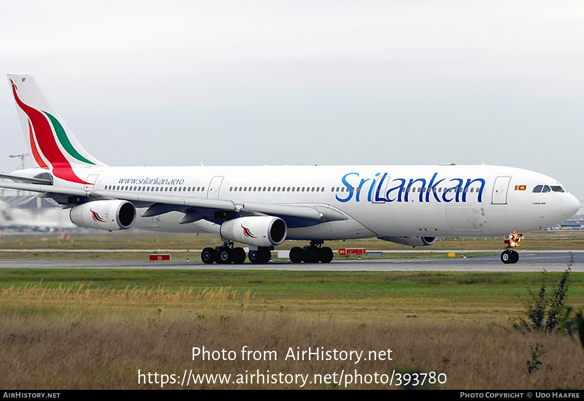 Aircraft Photo of 4R-ADF | Airbus A340-312 | SriLankan Airlines | AirHistory.net #393780