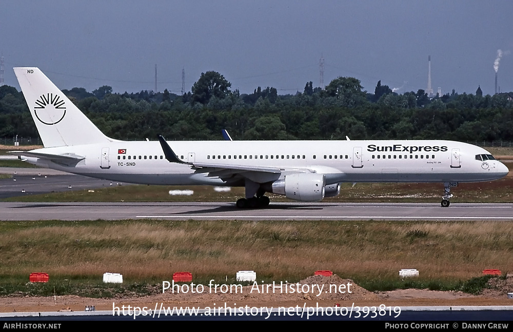 Aircraft Photo of TC-SND | Boeing 757-28A | SunExpress | AirHistory.net #393819