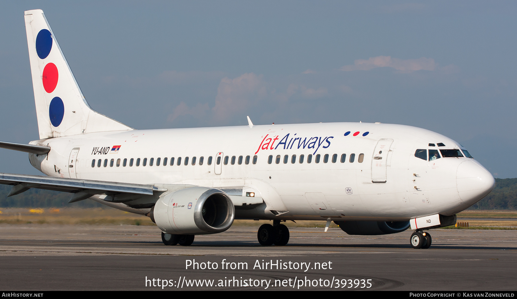 Aircraft Photo of YU-AND | Boeing 737-3H9 | Jat Airways | AirHistory.net #393935