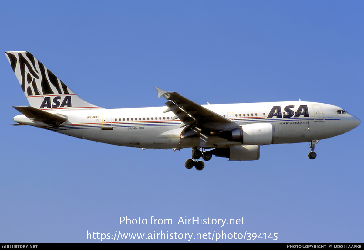 Aircraft Photo of 5Y-VIP | Airbus A310-308 | African Safari Airways - ASA | AirHistory.net #394145