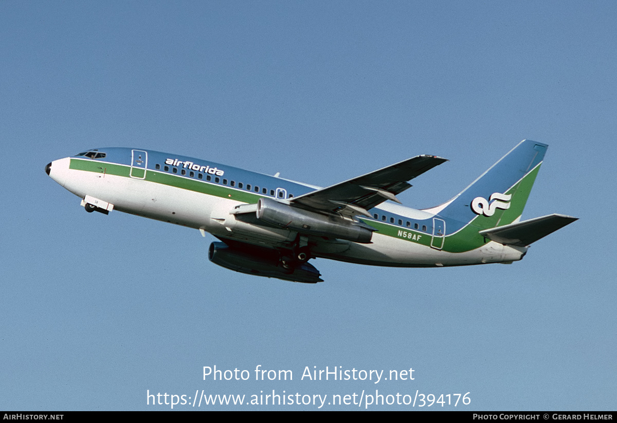 Aircraft Photo of N58AF | Boeing 737-2T4/Adv | Air Florida | AirHistory.net #394176