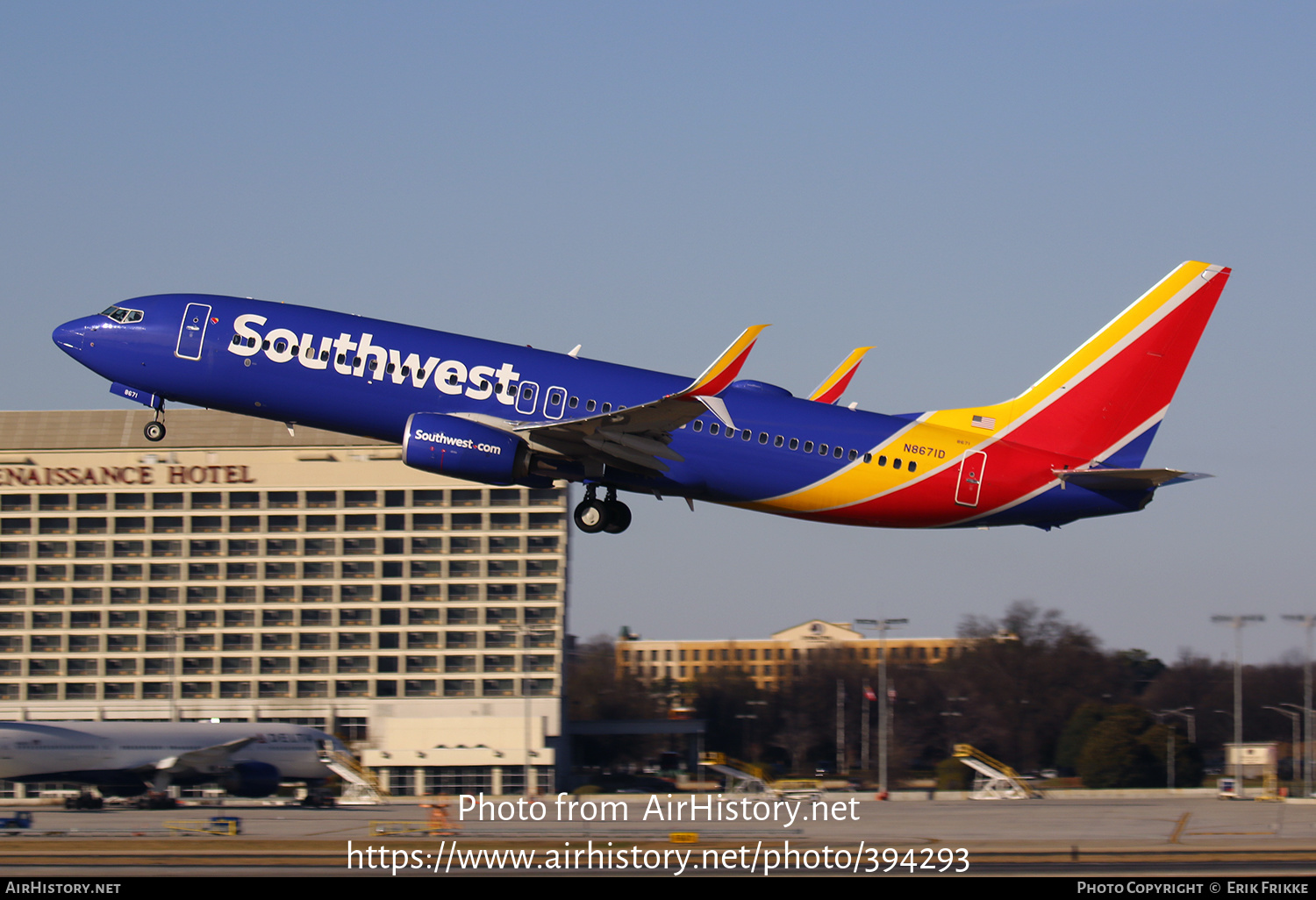 Aircraft Photo of N8671D | Boeing 737-8H4 | Southwest Airlines | AirHistory.net #394293