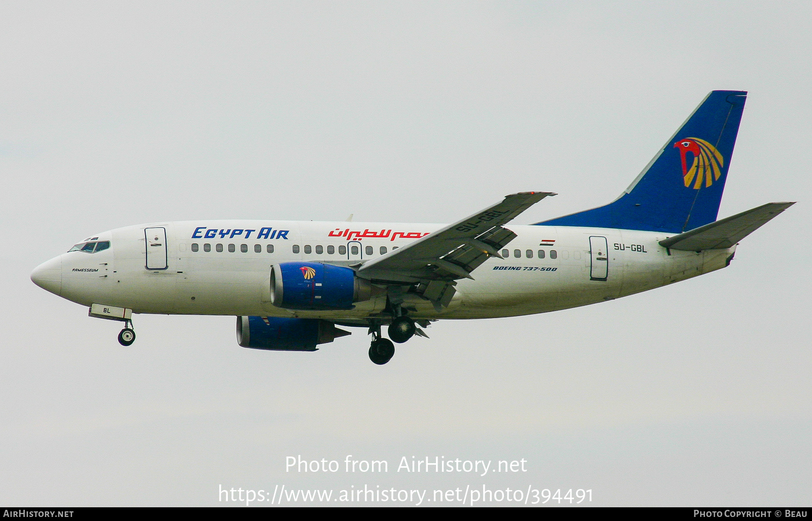 Aircraft Photo of SU-GBL | Boeing 737-566 | EgyptAir | AirHistory.net #394491