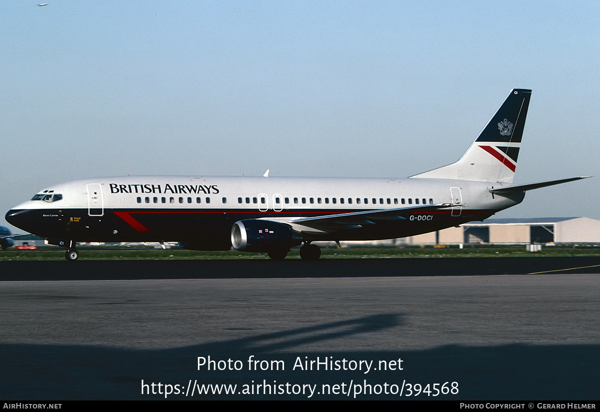 Aircraft Photo of G-DOCI | Boeing 737-436 | British Airways | AirHistory.net #394568