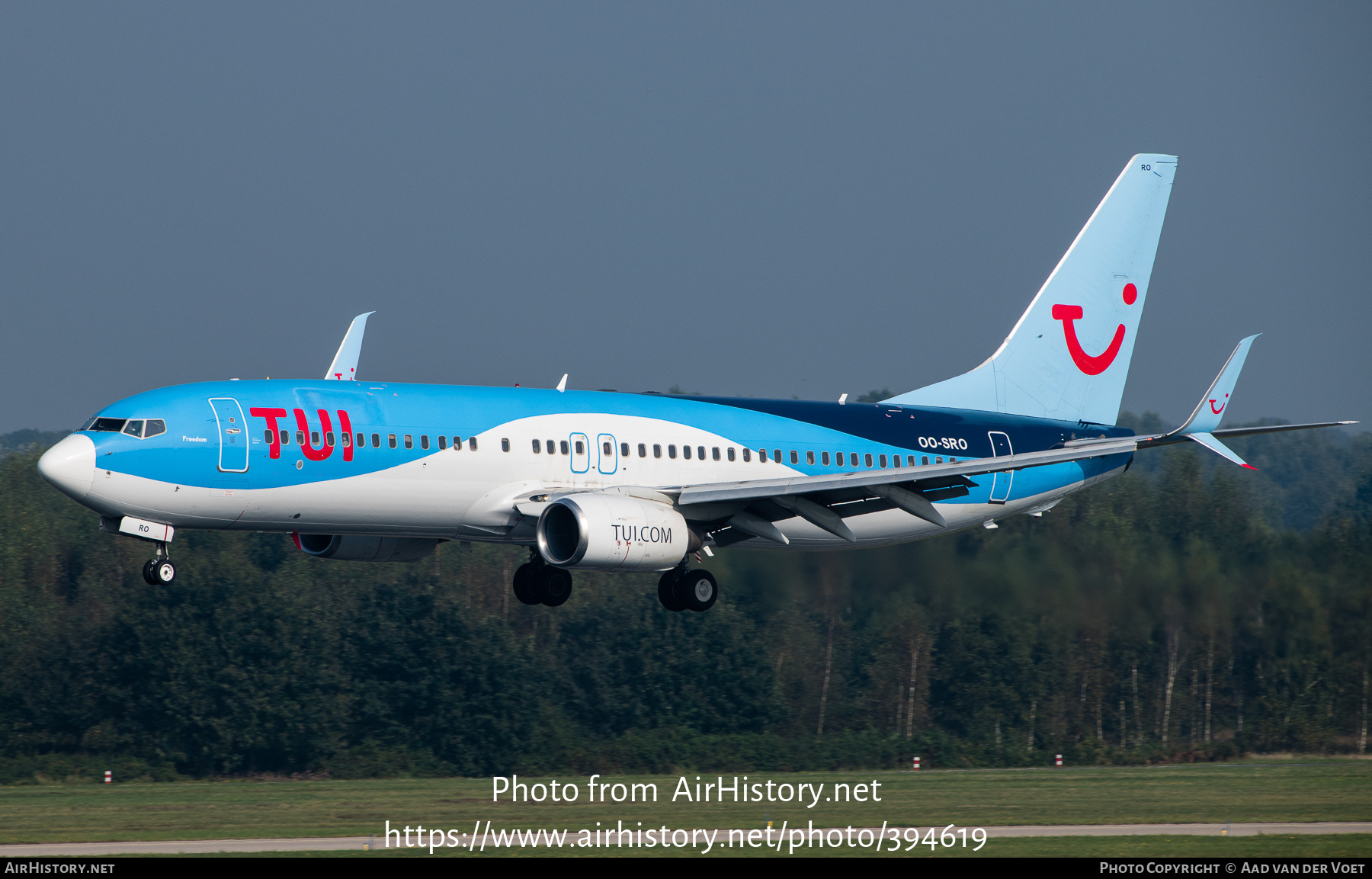 Aircraft Photo of OO-SRO | Boeing 737-86N | TUI | AirHistory.net #394619