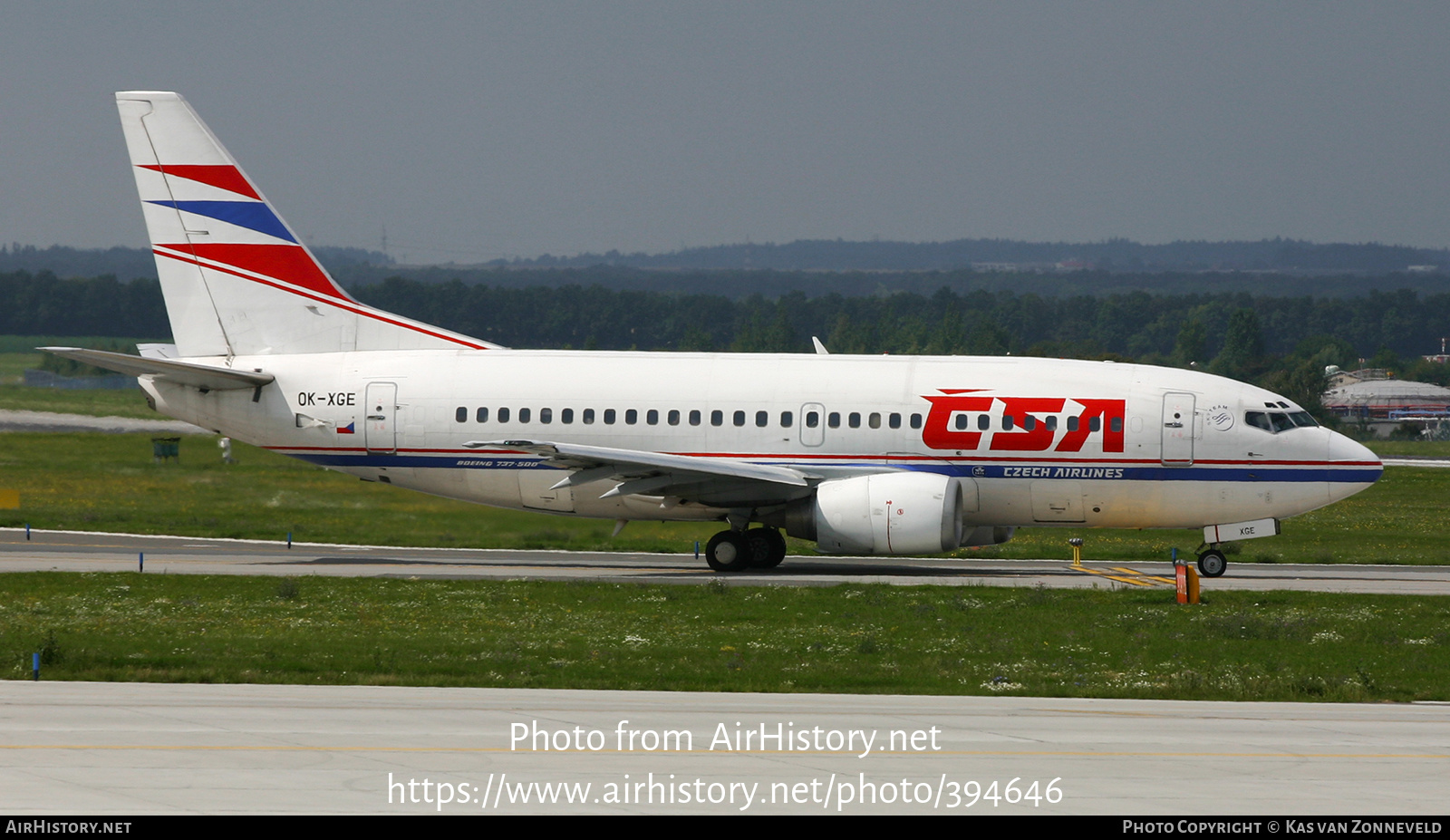 Aircraft Photo of OK-XGE | Boeing 737-55S | ČSA - Czech Airlines | AirHistory.net #394646