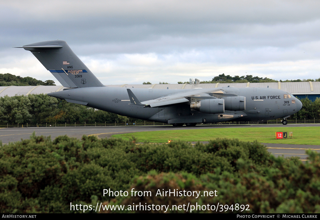 Aircraft Photo of 03-3119 / 33119 | Boeing C-17A Globemaster III | USA - Air Force | AirHistory.net #394892