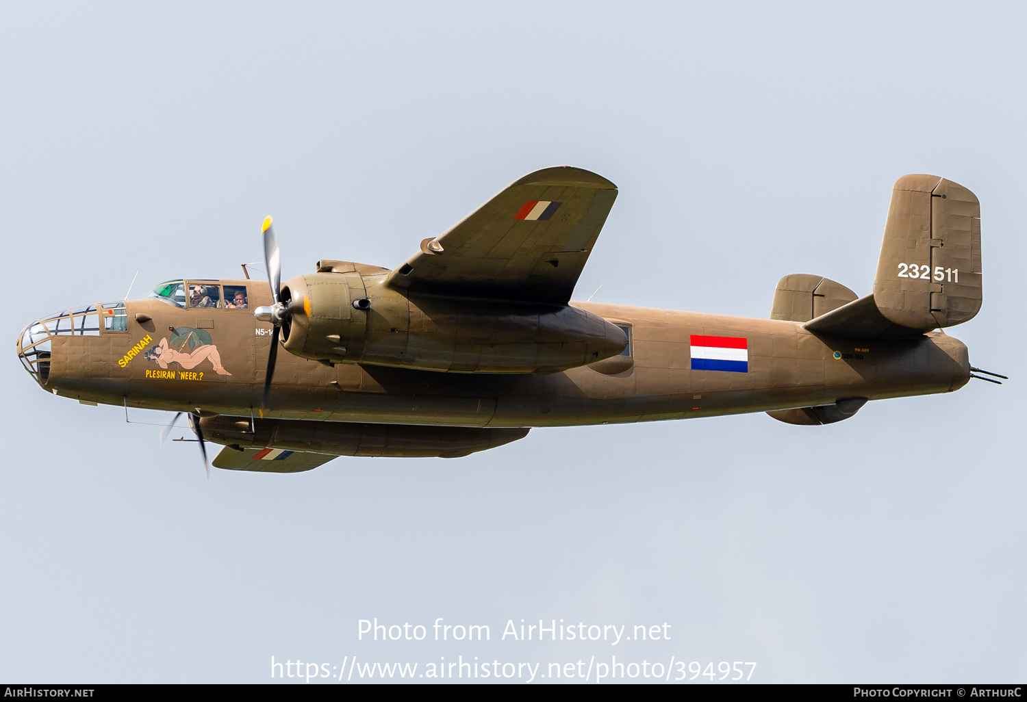 Aircraft Photo of PH-XXV / N5-149 | North American B-25N Mitchell | Netherlands East Indies - Air Force | AirHistory.net #394957