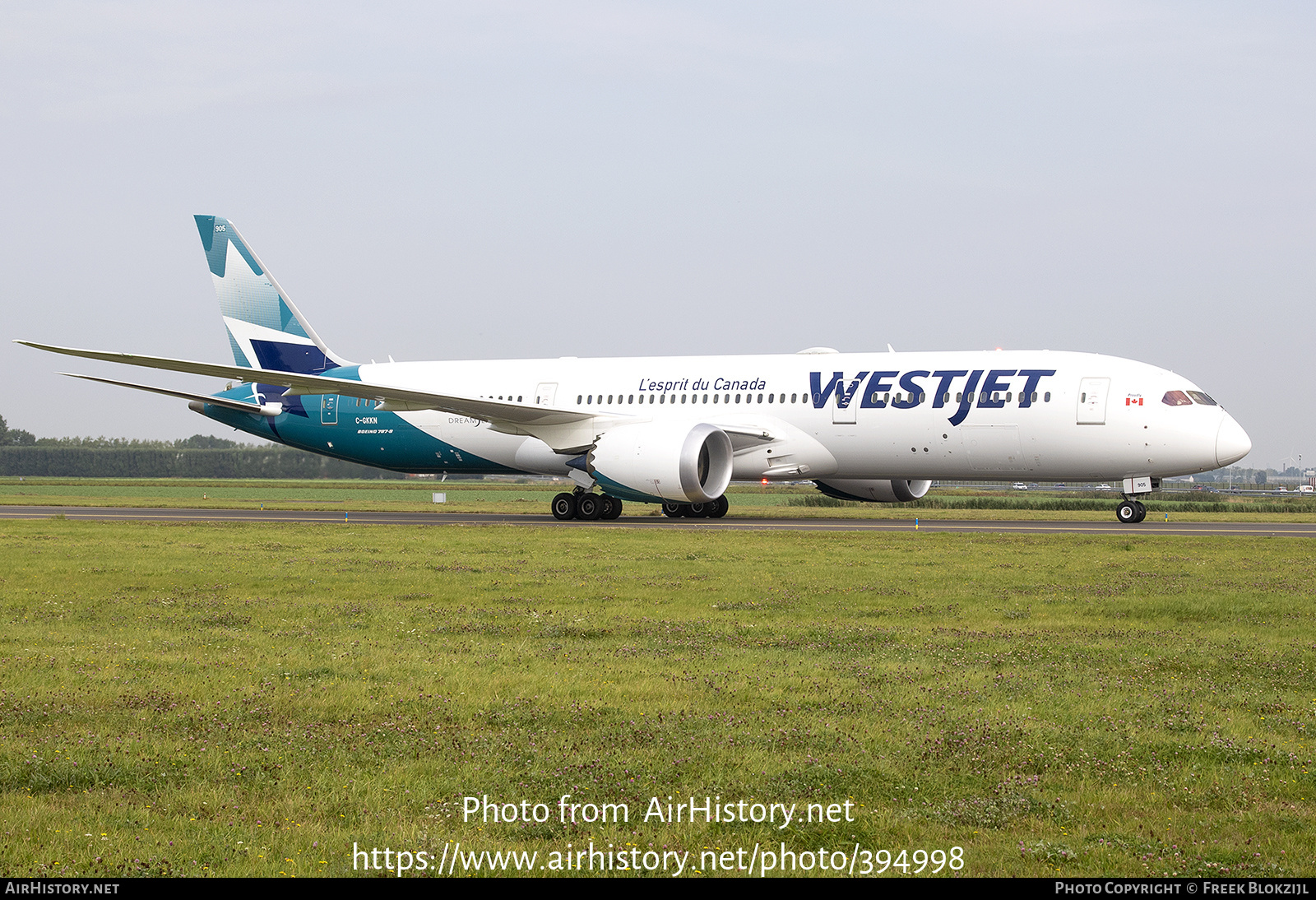 Aircraft Photo of C-GKKN | Boeing 787-9 Dreamliner | WestJet | AirHistory.net #394998